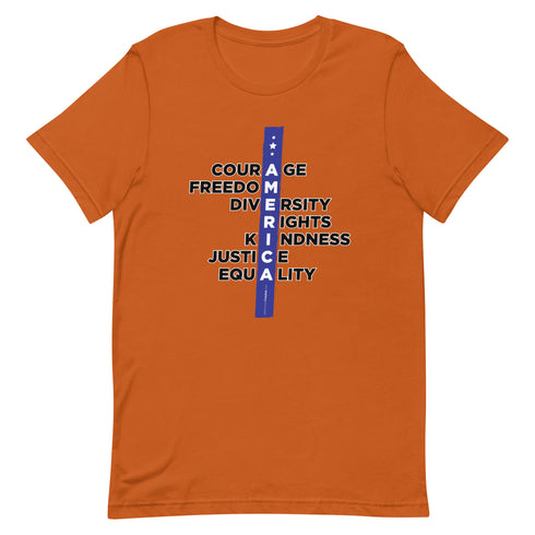 A.M.E.R.I.C.A. Short-sleeve Patriotic t-shirt - Mainstream Freedom
